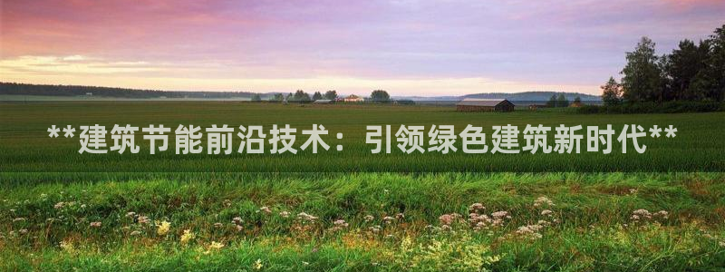 e尊国际是个黑网：**建筑节能前沿技术：引领绿色建筑新时代**