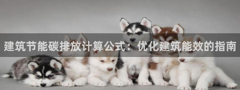 尊亿娱乐国际官网：建筑节能碳排放计算公式：优化建筑能效的指南
