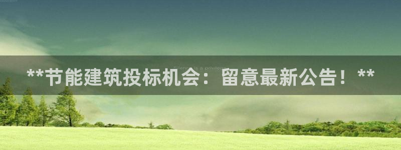 e尊国际7779：**节能建筑投标机会：留意最新公告！**