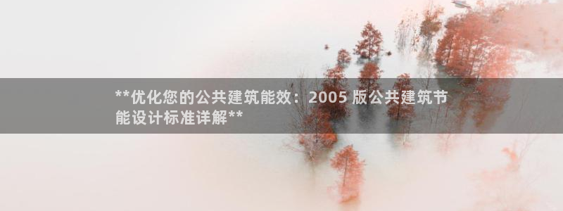 E尊国际：**优化您的公共建筑能效：2005 版公共建筑节
能设计标准详解**