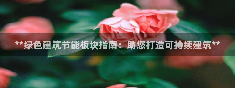 e尊国际官网：**绿色建筑节能板块指南：助您打造可持续建筑**