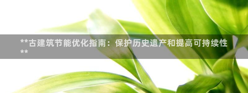 e尊国际可靠吗：**古建筑节能优化指南：保护历史遗产和提高可持续性
**