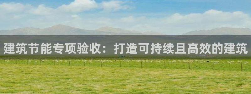 e尊国际平台：建筑节能专项验收：打造可持续且高效的建筑