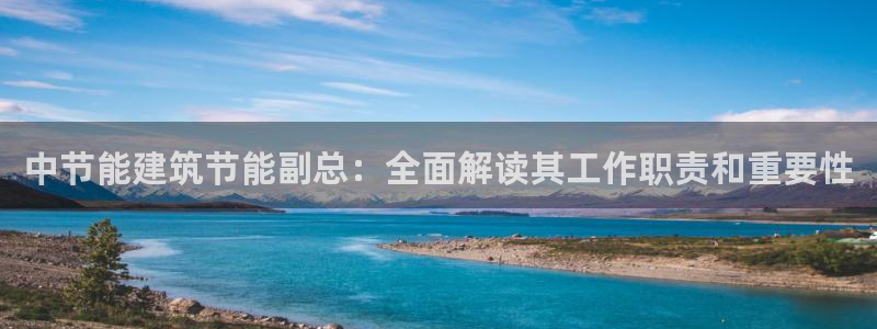 E尊国际网站：中节能建筑节能副总：全面解读其工作职责和重要性
