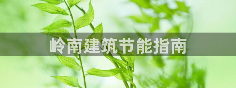 e尊国际官方网站：岭南建筑节能指南